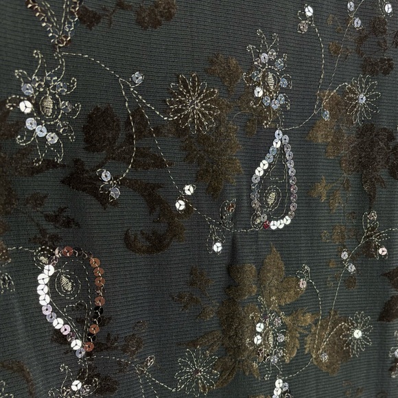 Dark grey velvet and sequin top - Picture 2 of 5